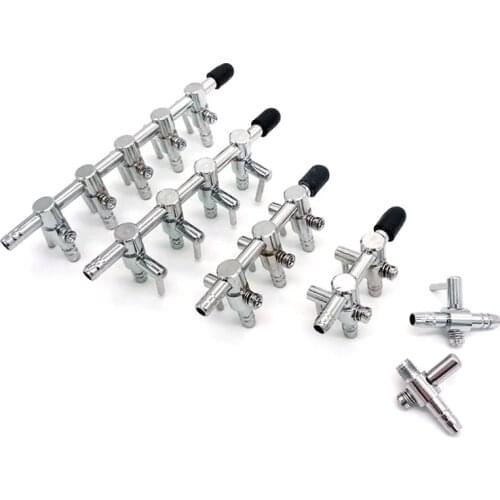 1 2 3 4 5 Way Air Splitter Valve Aquarium Fish Tank Air Pump Flow Splitter Distributor Pump Valve Tap Lever Control Switch Valve