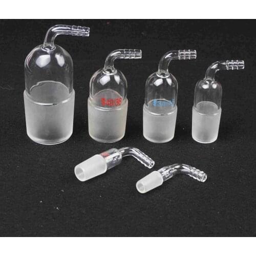 14/23 19/26 24/29 29/32 Joint 90 Degree Bend 7-8mm Hose Inlet Connection Adapter Laboratory Lab