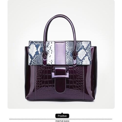 Alligator Snake Skin Female Crocodile Print Pu Leather Shoulder Handbag High Quality Women Messenger Totes Bag