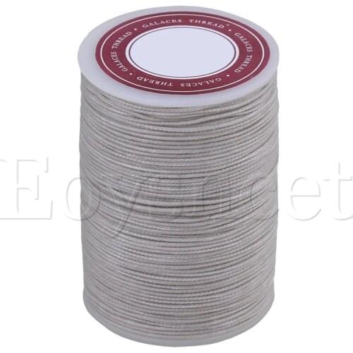 0.7mm Dia Light Grey Polyester Waxed Cord Craft Sewing Stitching Thread
