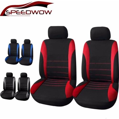 ESPEEDER 4pcs/set Universal Car Seat Protector Fabric Front Seat Cover Seat Protection Pad Auto Interior Decoration
