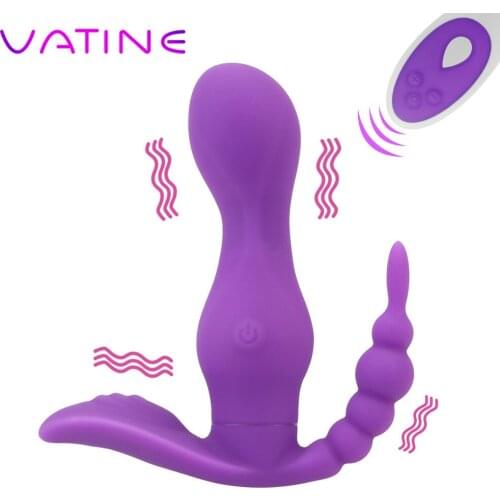VATINE 10 Speed Wearable Dildo Vibrator Vibrating Panty Vibrator Remote Control G Spot Vagina Massager Anal Clitoris Stimulator