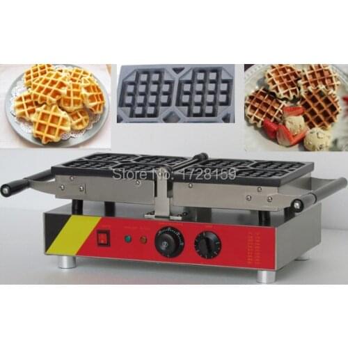 180 Degree Turntable easy clean design commecial electric Liege Belgian Waffle maker machine