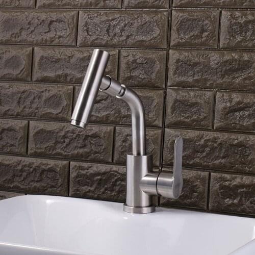 Rotate nozzle faucet swivel tap modern design hot and cold water faucet mixer bathroom use
