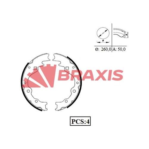 REAR BRAKE BALATASI LUG BESTA 2.2 0 K70Y2638Z BRAXIS AC0029