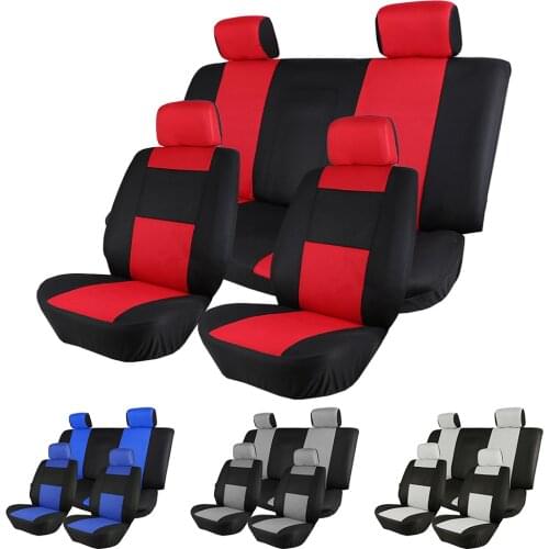 1 Set Universal Seat Cover For Five-Seater Cars Sandwich Mesh Breathable Material Four Seasons General Auto Seat Covers Pad