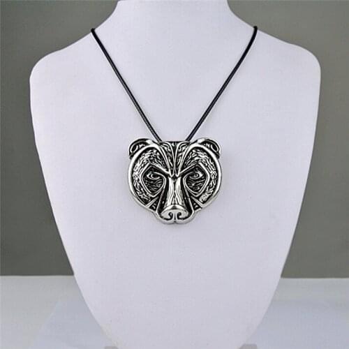 1pcs Vintage Retro Norse - Bear Amulet Necklace Legendary - Bear Head Amulet Pendant Necklace Talisman Jewelry