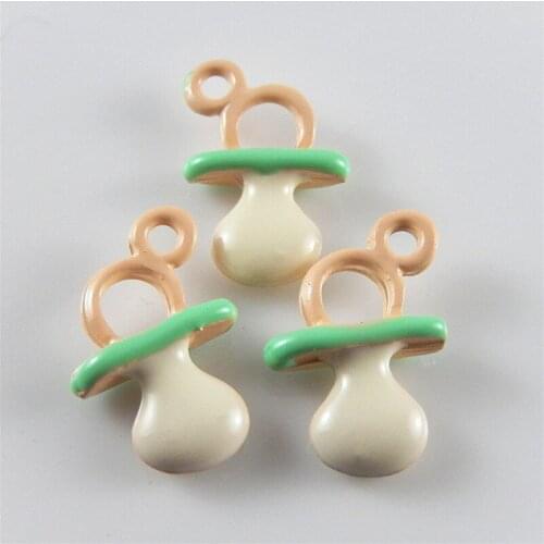 10pieces)Fashion Enamel Alloy Gift Light Bulb Jewelry Dec Cute Necklace Pendant Bracelet Charms 17*11mm Handmade Craft 52400