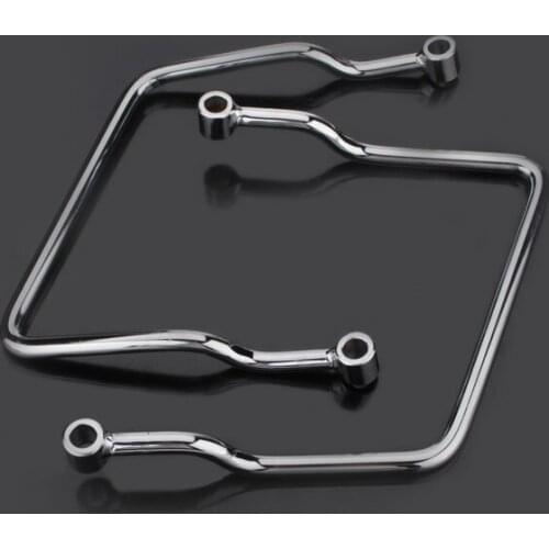 2 motorcycle saddlebag guard plate support rod brackets for Yamaha Vstar 400 650 Dragstar 400 600 1996-2011