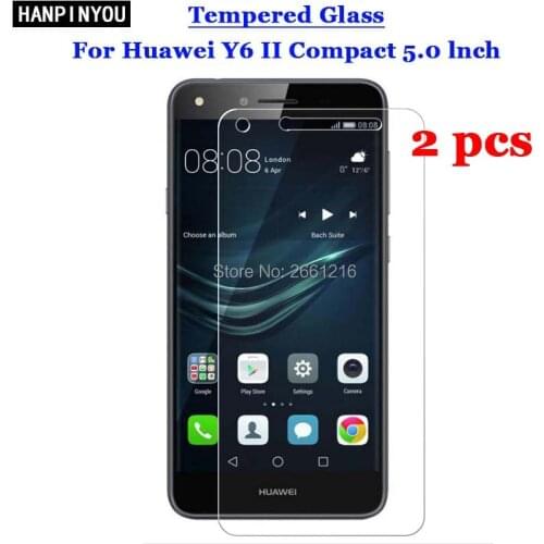 2 Pcs/Lot For Huawei Y6 II Mini New Tempered Glass 9H 2.5D Premium Screen Protector Film For Huawei Y6 II 2 Y6II Compact 5.0"