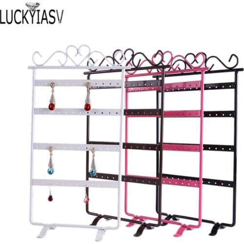 48 Holes 24 Pairs Stud EarringDisplay Rack Metal Stand Holder Jewelry Earrings Organizers Showcase Packaging & Display Wholesale