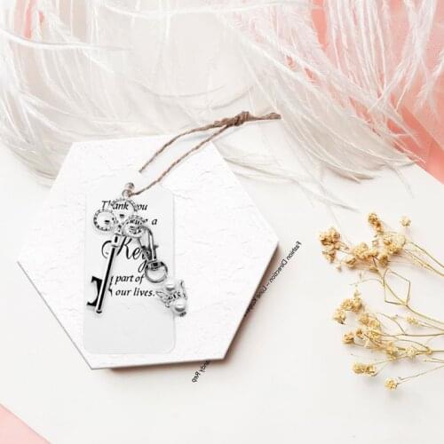 25pcs/set Key Bottle Opener Angel Keychain with Tags Wedding Party Favor N58C