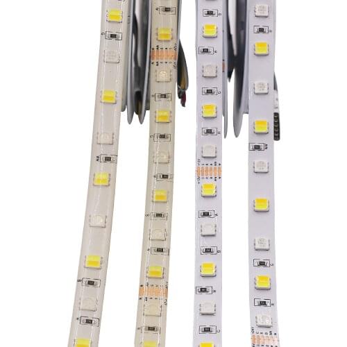 5050 LED Strip DC 12V 24V RGB RGBW RGBWW RGBCCT White / Warm White IP21 IP65 IP67 60leds/m Flexible Tape LED Light Lamp 5m