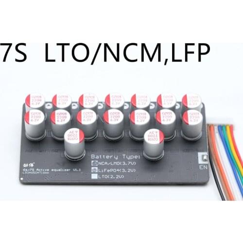 5A Active Equalizer Balancer 7S Lifepo4 Lithium Lipo LTO Battery Energy active equalization module Fit Capacitor Flying capacity