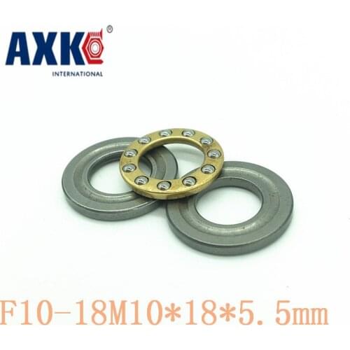 Axk 10pcs F10-18m Free Shipping Axial Ball Thrust Bearings Plane Bearing 10*18*5.5 Mm