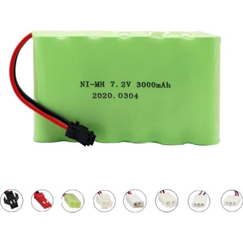 7.2V 3000mah AA battery for Remote control electric toy boat car 7.2 V upgrade 2400 mah 2800mah aa nimh battery toys accessories