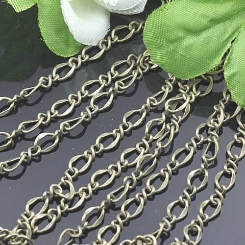 Free shipping!!!! 20m/lot Antique Bronze Plated Vintaged Classic Link Chain 5mm