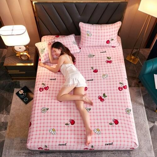 Flannel Bed Sheets Winter Warm Plush Fitted Sheet Thicken Soft Elastic Bed Linen Mattress Cover Queen King Size Bedspread