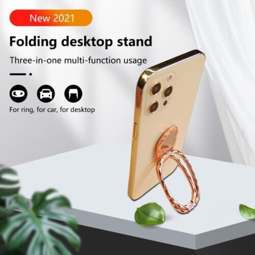 Creative Love Diamond Magnetic Phone Holder Stand Universal Metal Phone Holder Dual Folding Desk Stand for Mobile Phone