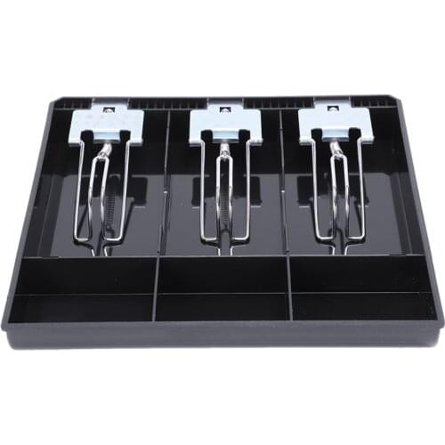3-Grid Money Cash Coin Register Insert Tray Replacement Cashier Drawer Storage Register Tray Box Classify Store