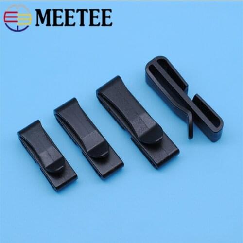 Meetee 20pcs 20/25/32/38/50mm Plastic Drawstring Buckle Belt Rings Loop Clasp Bag Strap Hook DIY Webbing Clip Buckles Accessory