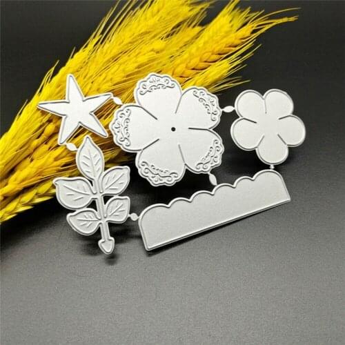 Metal Cutting Dies Layered Rose Flower Leaves DIY Stencil Scrapbooking Album Crafts Paper Card Dies Cut