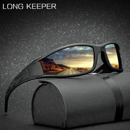 LongKeeper Men Polarized Sun Glasses Male Brand Car Driving Anti-Glare Sunglassses Vintage Outdoor Sport Fishing Goggles UV400