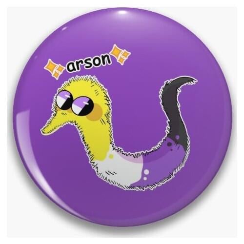 Politically Charged Arson Nonbinary Var Soft Button Pin Badge Decor Lapel Pin Gift Clothes Hat Women Lover Metal Brooch Fashion