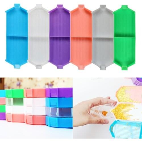 6pcs/Set 5D Diamond Painting Tool Accessories Tray Detachable Combination Big Opening Tray For Large Diamond Painting Kits
