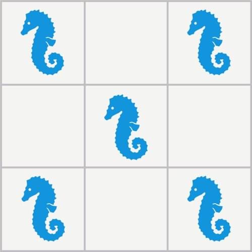 SEAHORSE Tile Stickers Bathroom Sea Horse Vinyl Wall Art Car Decal Transfer Sticker