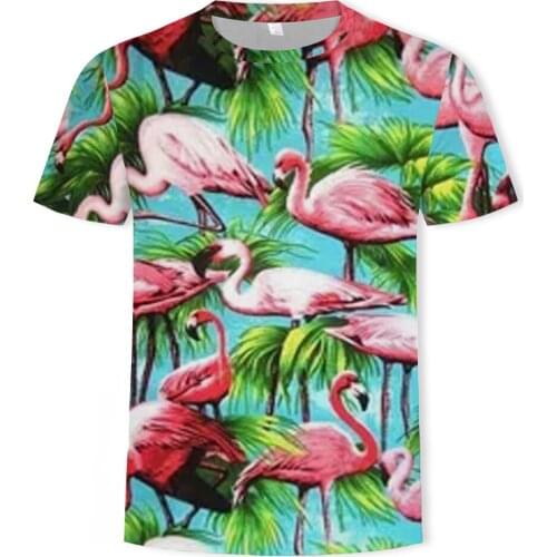 2021 summer new style 3DT shirt mens short-sleeved interesting pattern colorful pattern T-shirt mens O-neck loose streetwear