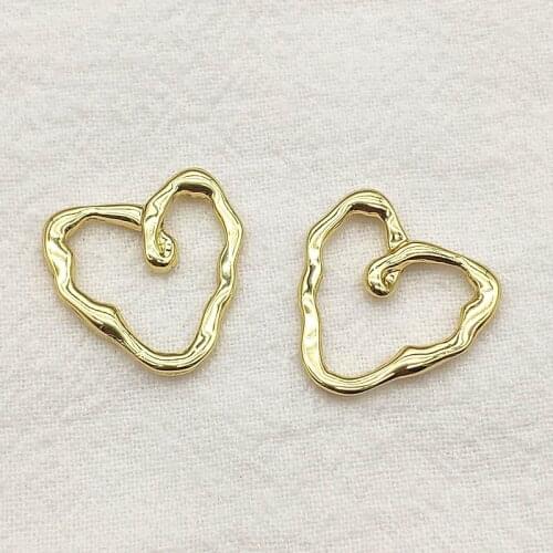 New Arrival! 19mm 100pcs Zinc Alloy Heart Charm For Handmade Necklace Bracelet Earring DIY Parts Jewelry Findings & Components