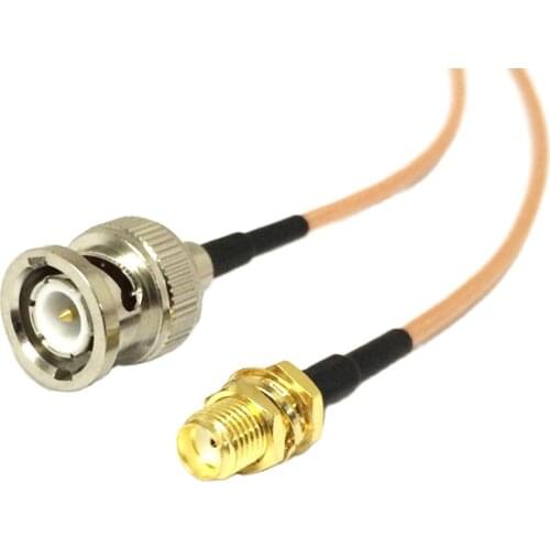 SMA Female nut Switch BNC Male plug Pigtail Cable adapter RG316 Wholesale Fast Ship 15CM wholesale price