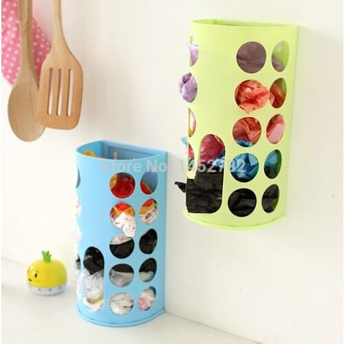 Plastic Bag Storage Box Organizer Garbage Bags Collection Storage Rack Hanging Decimation Box