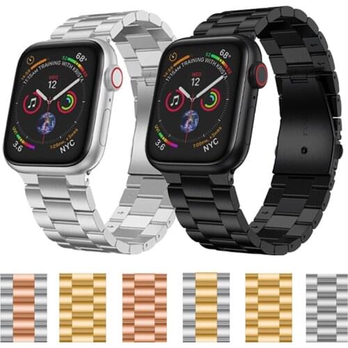 New Watchband Band for Apple watch Series 5 44/40mm Strap Metal link Bracelet for iWatch 4 3 2 42mm 38mm Replace Accessories