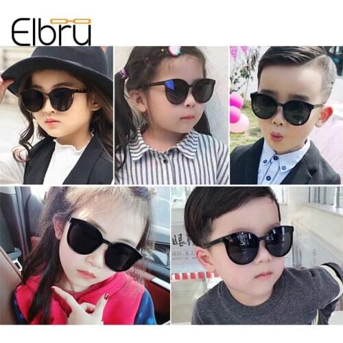 Elbru 2020 New Style Children Sunglasses Baby Fashion Boys Cute Girls Vintage Cat Eyewear Ultraviolet-proof Sunshades For Kids