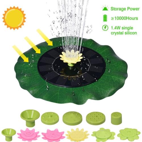 Solar Fountain Floating Lotus Leaf Swimming Pools Fountain