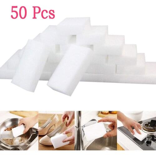 50Pcs Magic Sponge Eraser Kitchen Cleaning Sponges for Kitchen Office Bathroom Cleaning Nano Sponges Dish Washing Sponges