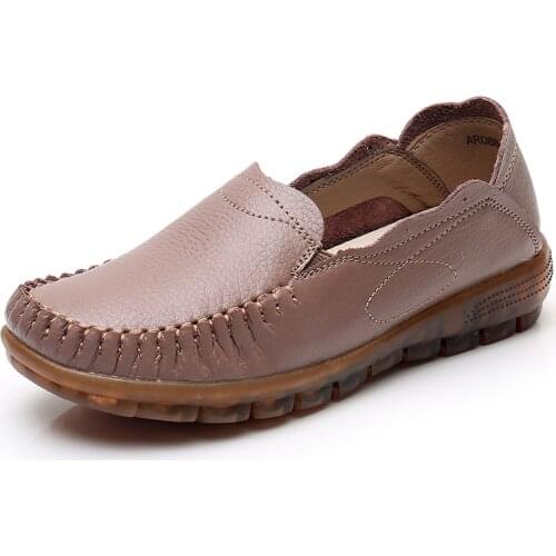 2020 New Listing Spring Women Oxford Shoes Ballerina Flats Shoes Women Genuine Leather High Quality Shoes Moccasins Loafers