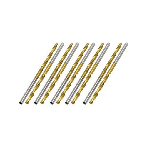 1.9mm Dia 46mm Length Titanium Plated Straight Shank Twist Drill Bit 10pcs