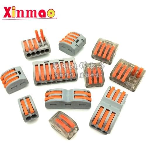 5PCS Wire Connector Mini Fast 221 PCT 222 413 Spl-2 3 Universal Compact Wiring Conductor Push-in Terminal Block China