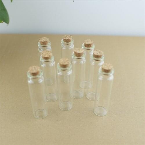50cs/Lot 20ml 22*80mm Storage Mini Glass Bottles With Cork DIY Crafts Jars Tiny Transparent Glass Bottles Wedding Gift