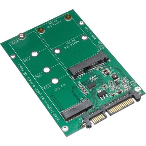 2-in-1 MSATA / M2 NGFF SSD to SATA Converter Adapter High Speed Converters Card For PC Laptop Computer