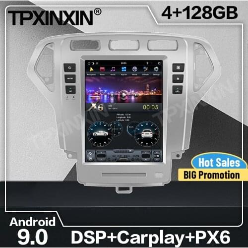 128G Tesla Screen DSP Carplay Android 9 Car Radio 2 Din Stereo Receiver For Ford Fusion Mondeo 2007-2010 GPS Recorder Audio Unit