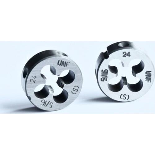 Free shipping of 2PCS Alloy steel made UNF 5/16-24 manual dies threading tools for steel iron aluminum copper workpiece thread