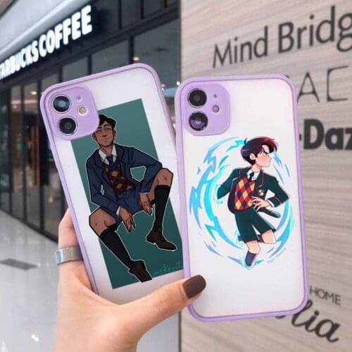 The Umbrella Academy Cartoons five Phone Case For iPhone 12 11 Mini Pro XR XS Max 7 8 Plus X Matte transparent Purple Back Cover
