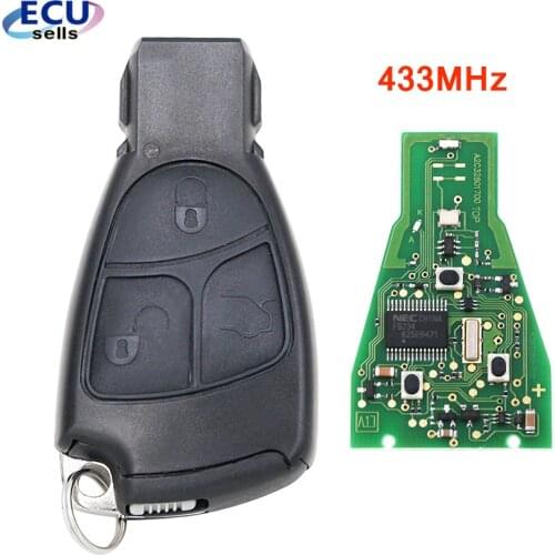 Remote Car Key Fob 3 Button 433MHz For Mercedes Benz B C E S ML CLK CL C 2000
