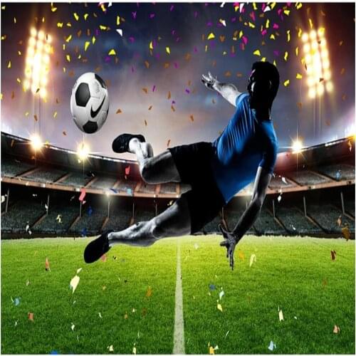 Football wallpapers field 3D background wall decoration painting beautiful scenery wallpapers