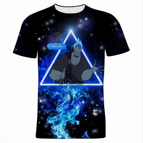 Cartoon Anime Tshirt For Men Disney Hercules 3D Print Summer Boy Girl Kids Tee Shirt Harajuku Fashion Womens Clothes Tops