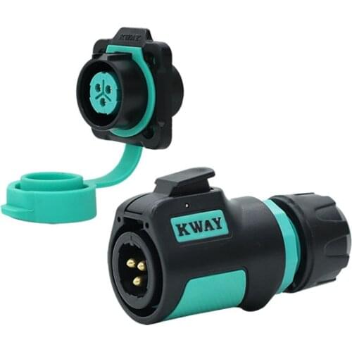 K20 IP68 Waterproof 3 Pin Connector M20 Circular Industrial Male&Female Plug Socket Solar Energy Power Automotive 3Pin Connector